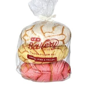 Bakery Concha Pillow Set - Cream, Pink & Yellow